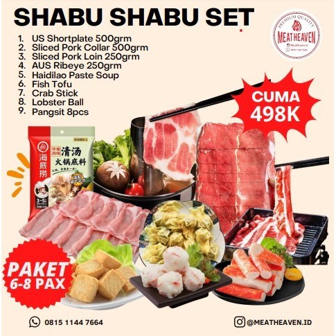 

TERLARIS! PAKET SHABU SHABU LENGKAP - Untuk 4-12 Pax