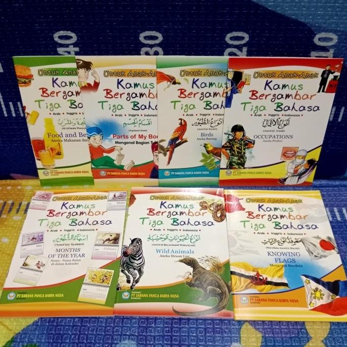 

Terlaris Kamus Bergambar 3 Bahasa Arab Inggris Indonesia 1Set 38 Buku Ready Stok