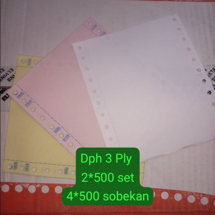 

TERLARIS! Kertas WARTEL 3ply Continuous Form 1/4 letter 3Ply