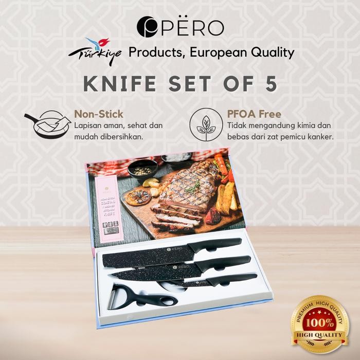 [Clearance Sale] Pero Granite Knife Set / Pisau Dapur