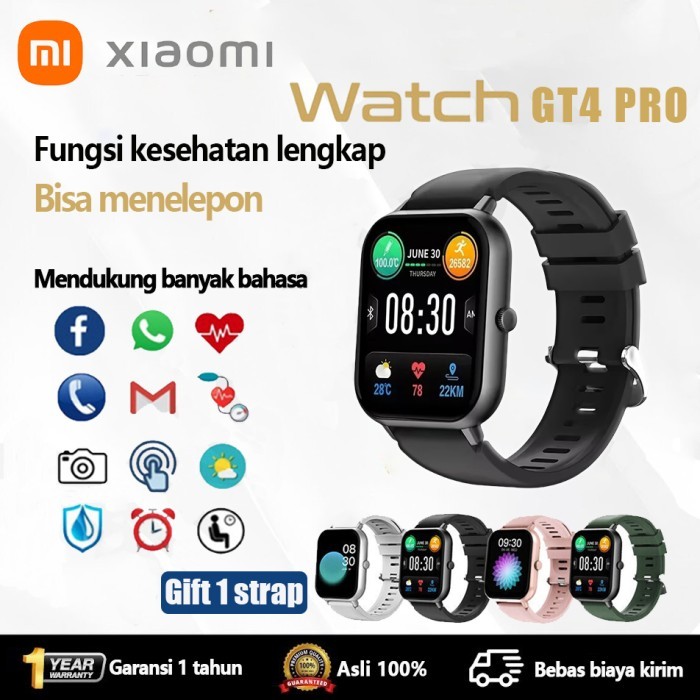 TERLARIS XIAOMI GT4 PRO SMARTWATCH WANITA RUNNING PRIA PACE BLUETOOTH CALL CUSTOM WALLPAPER JAM