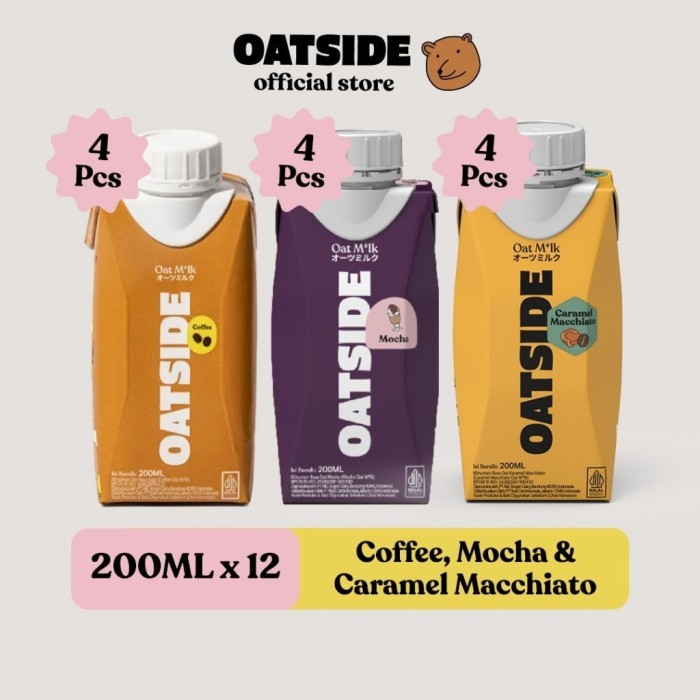 

TERLARIS OATSIDE MINI OAT MIX COFFEE, MOCHA & CARAMEL MACCHIATO 200ML (12PCS) (KEMASAN TUTUP BOTOL)