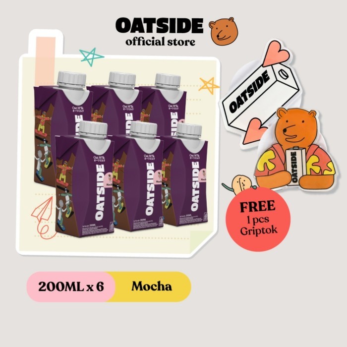 

TERLARIS OATSIDE MINI CAP OAT MILK MOCHA 200ML (6PCS) (CAP) + FREE GRIPTOK MURAH!!! MURAH