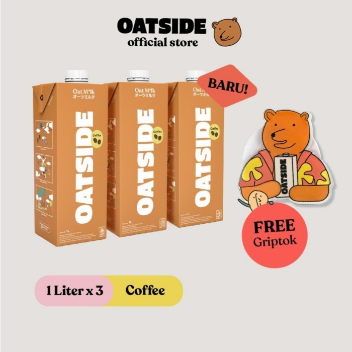 

TERLARIS OATSIDE OAT MILK COFFEE 1L (3PCS) FREE GRIPTOK SUSU OAT RASA KOPI MURAH!!! MURAH