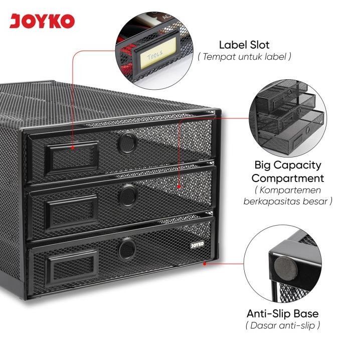 

Joyko Document Tray 3 Tier / Rak Kertas Dokumen 3 Susun Wadah Dokumen Meja DT-62 CDS
