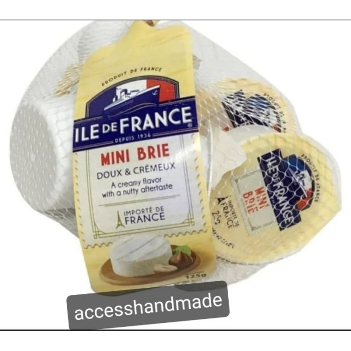 

TERLARIS IDF MINI BRIE KEJU CHEESE IMPORT ILE DE FRANCE 5 X 25GR 125GR MURAH!!! MURAH