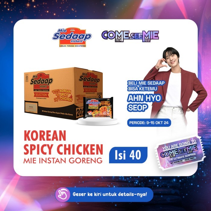 

TERLARIS SEDAAP MIE INSTAN KOREAN SPICY CHICKEN BAG 87 GR X40 MURAH!!! MURAH