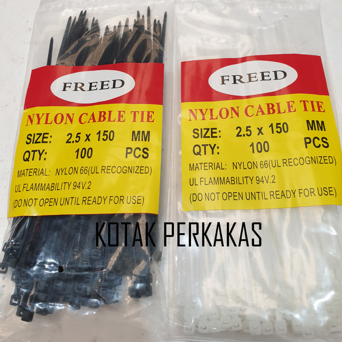 

Kabel Tis/Nylon Cable Ties/Kabel tis 15 cm/Hitam& Bening per2000