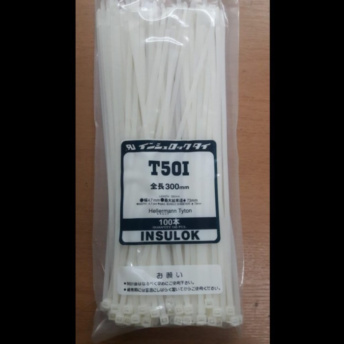 

Insulok Kabel Ties merk Hellermann Tyton T50I uk 30 cm putih natural