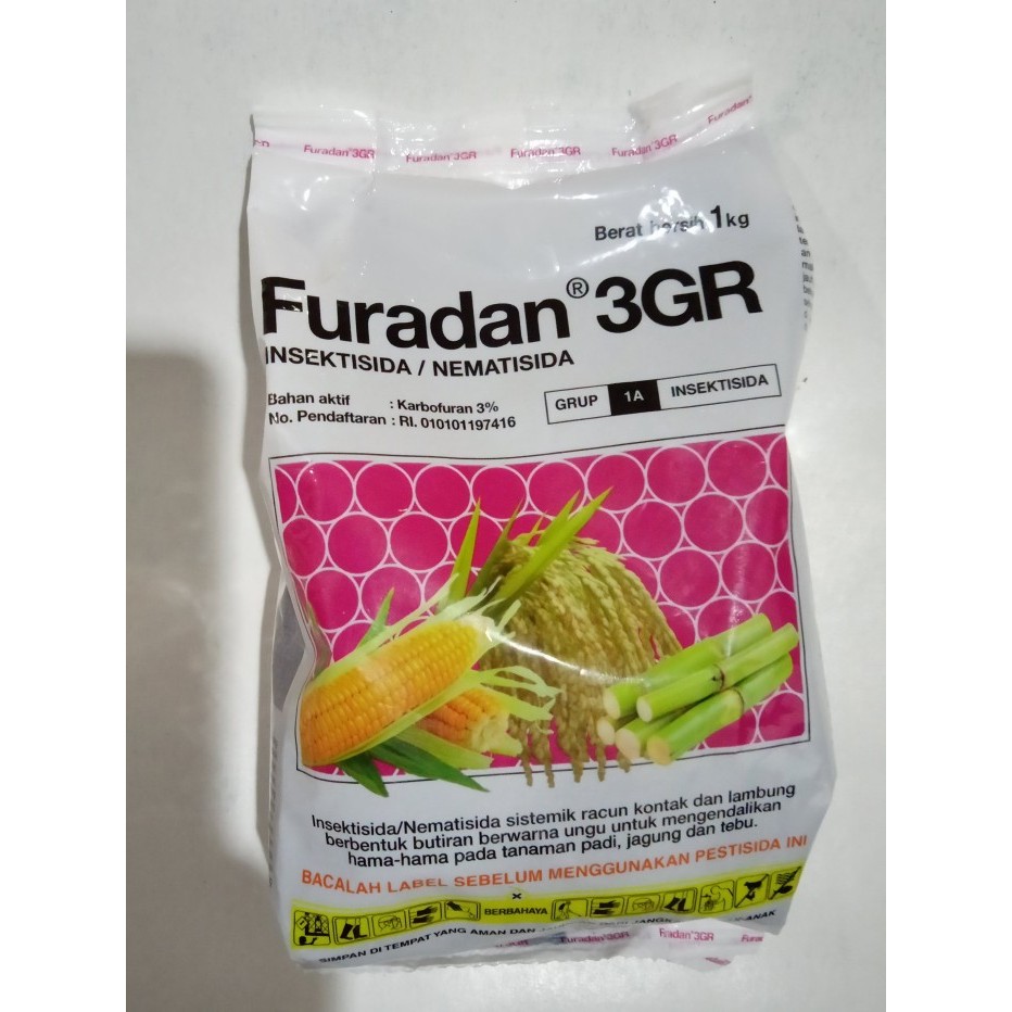 ASLI INSEKTISIDA / NEMATISIDA FURADAN 3GR 1 KG KODE 774