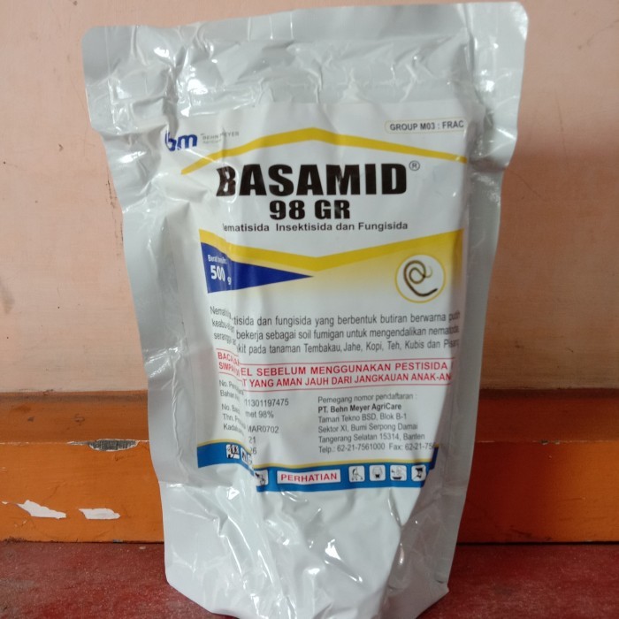 ASLI NEMATISIDAINSEKTISIDAFUNGISIDA BASAMID 98GR 500GR BEHNMEYERECER 5 BTL KODE 1343