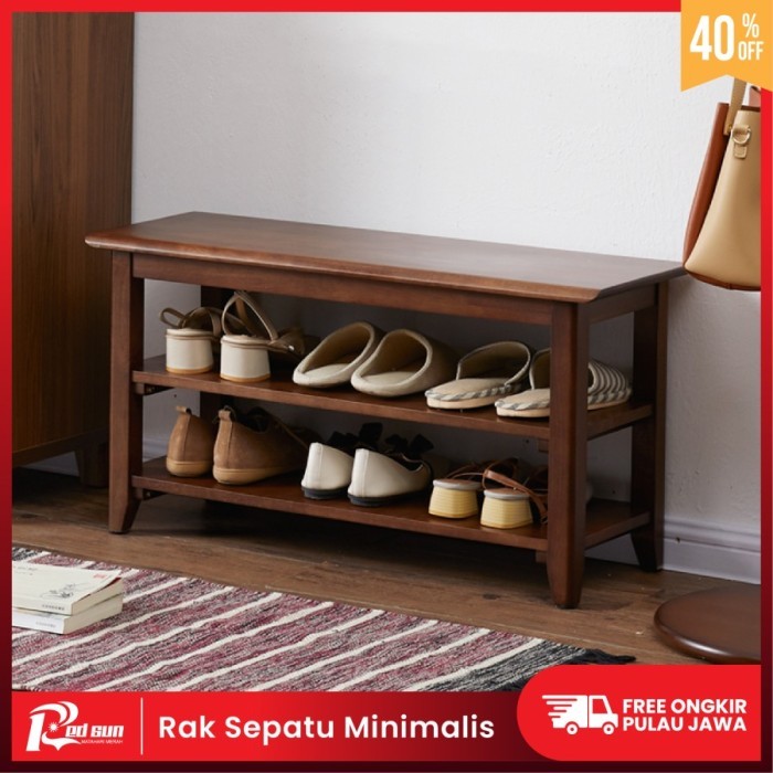Rak Sepatu / Rak Sepatu Kayu / Rak Sepatu Minimalis / Rak Sepatu Tutup