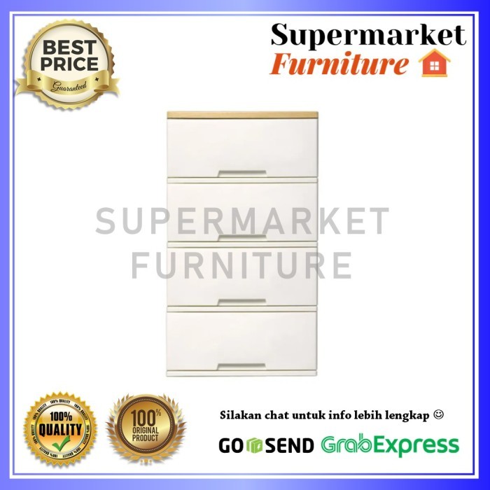 Rovega Magnum Lemari Plastik / Cabinet 4 Susun Polos Cmg 430
