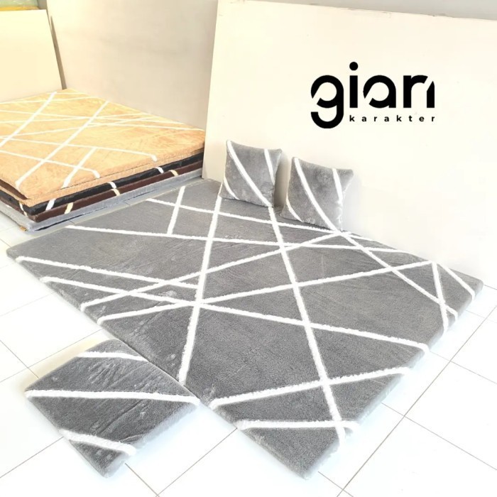 KARPET BULU RASFUR/BUSA/TEBAL MOTIF ABSTRAK PREMIUM - GIAN KARAKTER