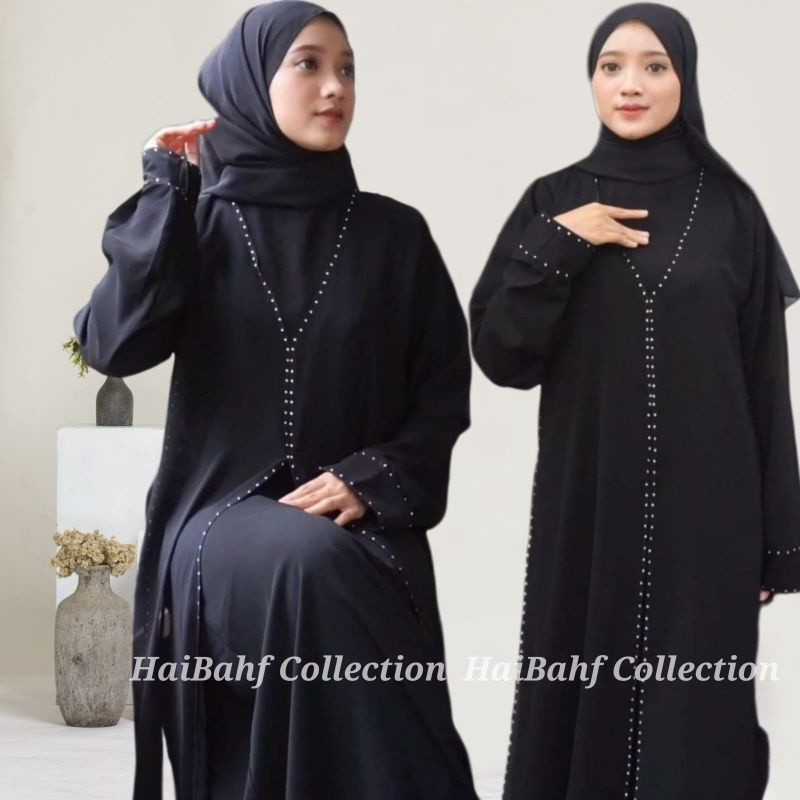 Disc Promo Abaya Gamis Turkey Maxi Dress Hitam Abaya Arab Saudi Sifon Exclusive