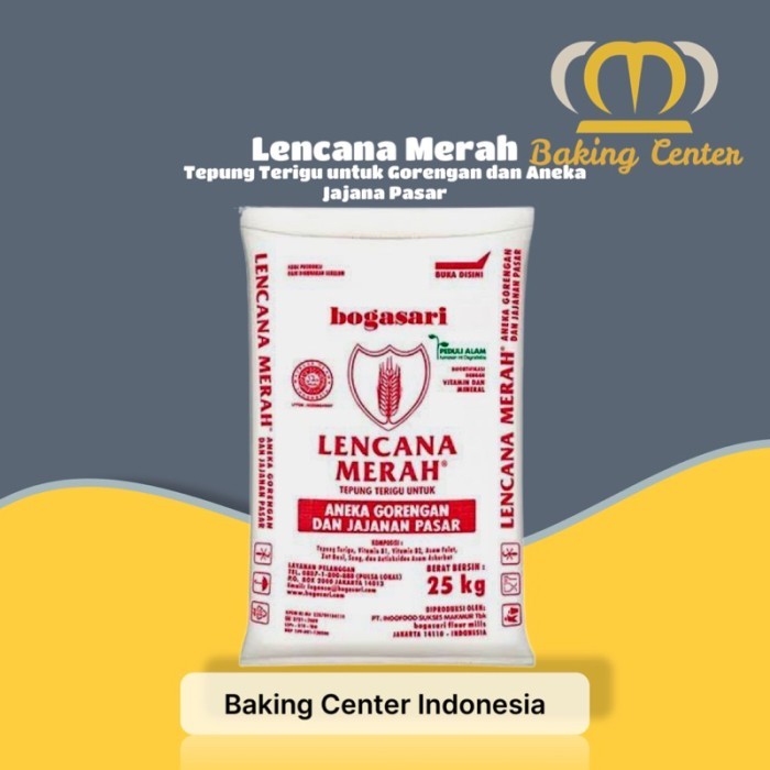 TERLARIS TEPUNG TERIGU LENCANA MERAH 25KG MURAH MURAH