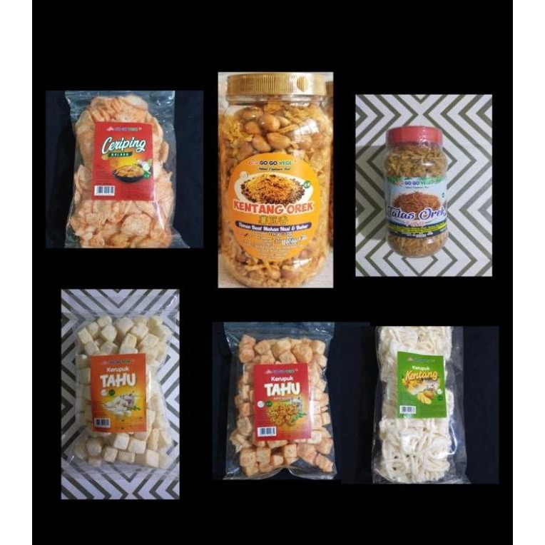 

Go Go Vege Kentang Orek Talas Orek Tahu Keriting Ceriping Vegetarian Original