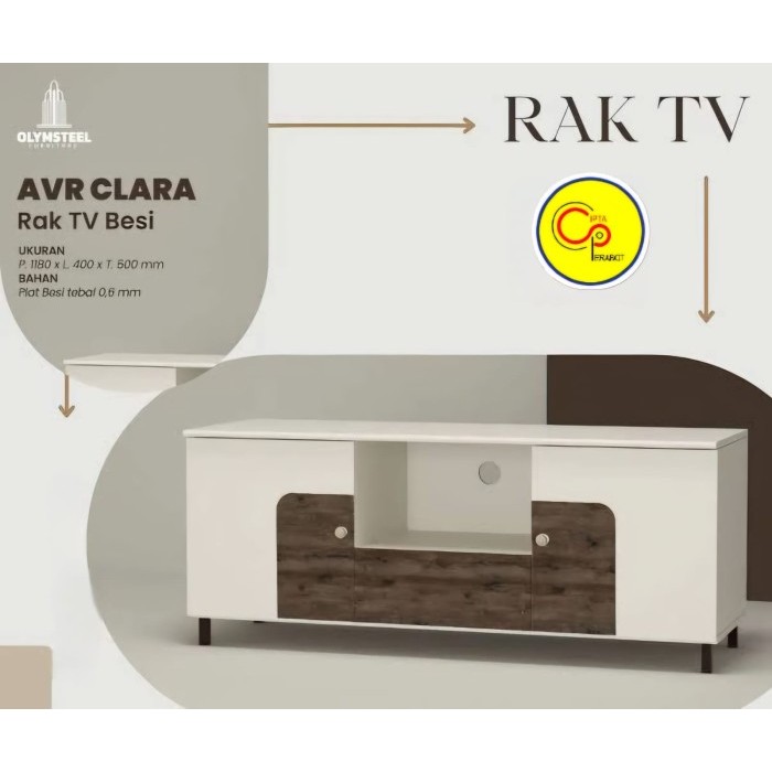 Tv Cabinet Bopet Tv Besi Clara Olymsteel Dari Olympic Anti Rayap Dan Banjir