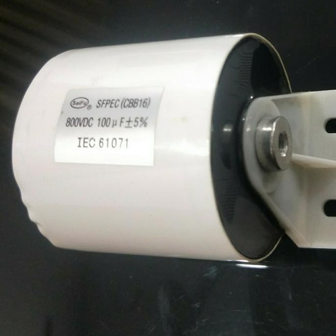 Promo Kapasitor Mesin Las CBB16 100uf 800VDC +-5% Capacitor 100 800V DC VDC COD