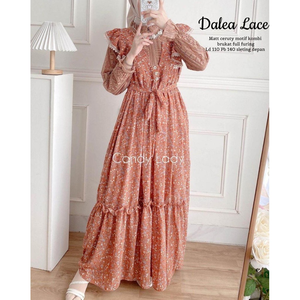 SALE dalea lace ll/dalea set 2/dalea dress/dalea set/baju muslim/gamis muslim/gamis cantik/gamis kek