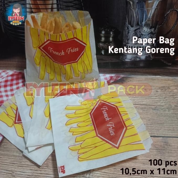 

Paper Bag French Fries Kantong Kertas Kentang Goreng 100 Pcs Original