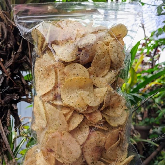 

Keripik Kentang Rasa Rumput Laut Kemasan 200Gr Original