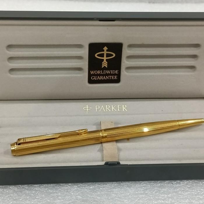 

PENA PARKER GOLD PLATED ORIGINAL no pilot pelikan platinum sailor waterman sheaffer aigner cross st dupont mont blanc batu pirus dasi giok Original