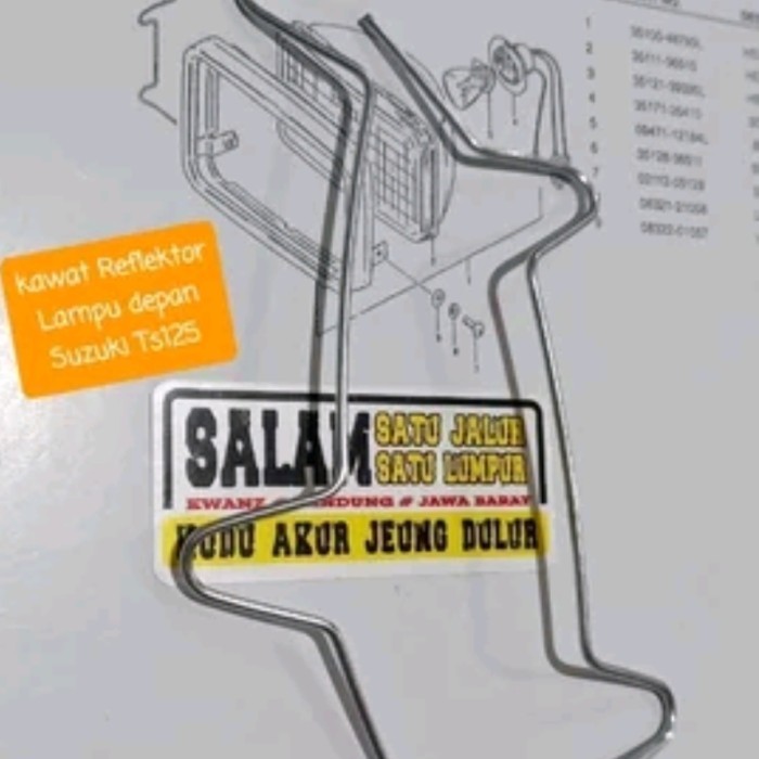 Kawat Reflektor Lampu Suzuki Ts125 Imitasi Kawat Lampu Depan Suzuki Ts125 Kawat Reflektor Lampu Depa