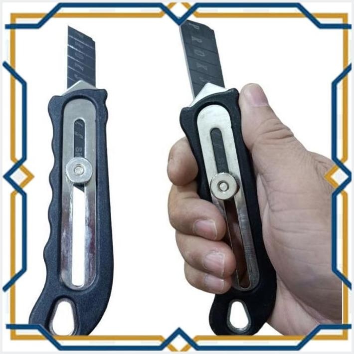 

[BAL] ALAT POTONG PISAU CUTTER BESI STAINLESS STEAL GARIS COVER KARET CUTER KATER SAFETY KUAT AWET TAJAM