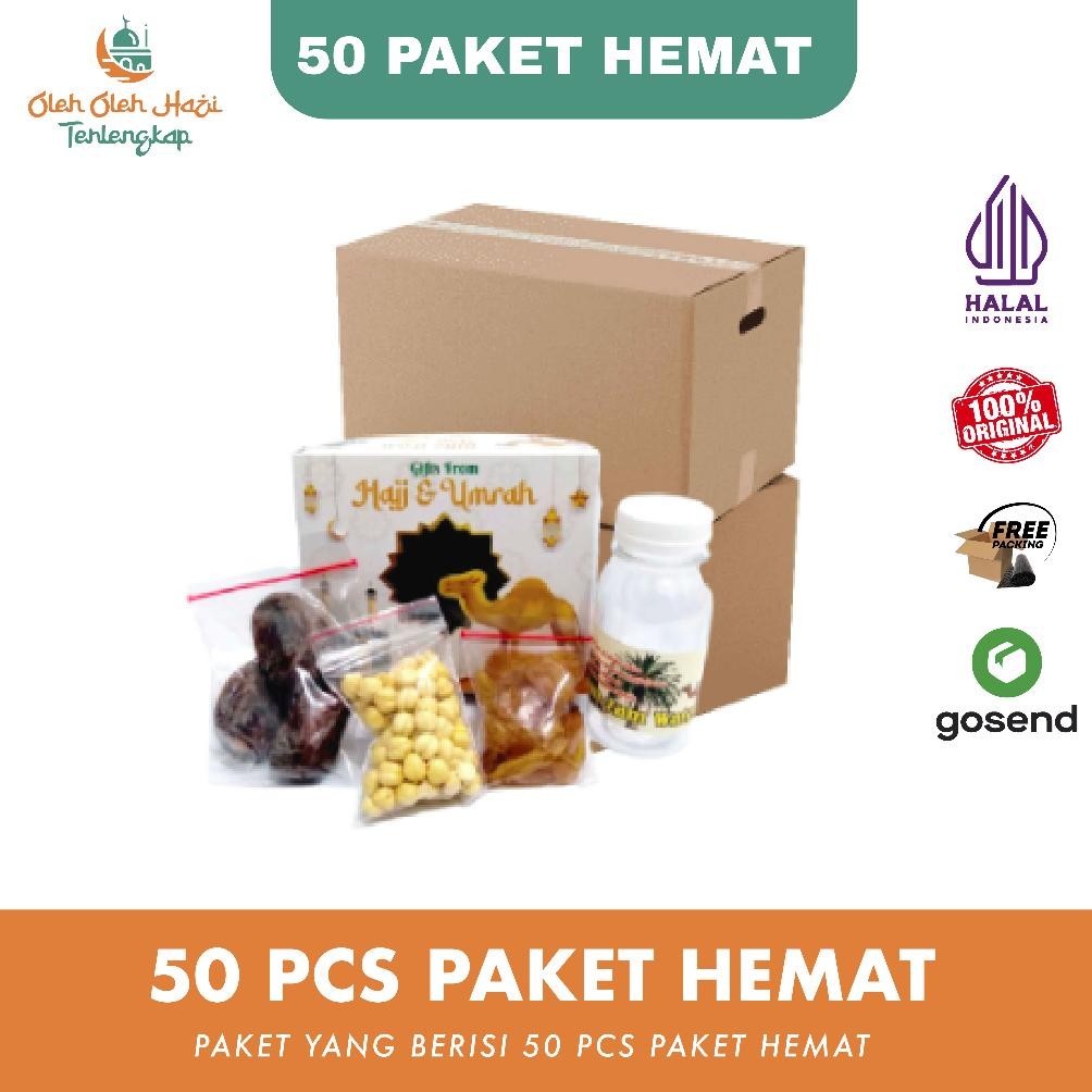 

SPIROS PAKET OLEH-OLEH HAJI UMROH HEMAT 50 PCS