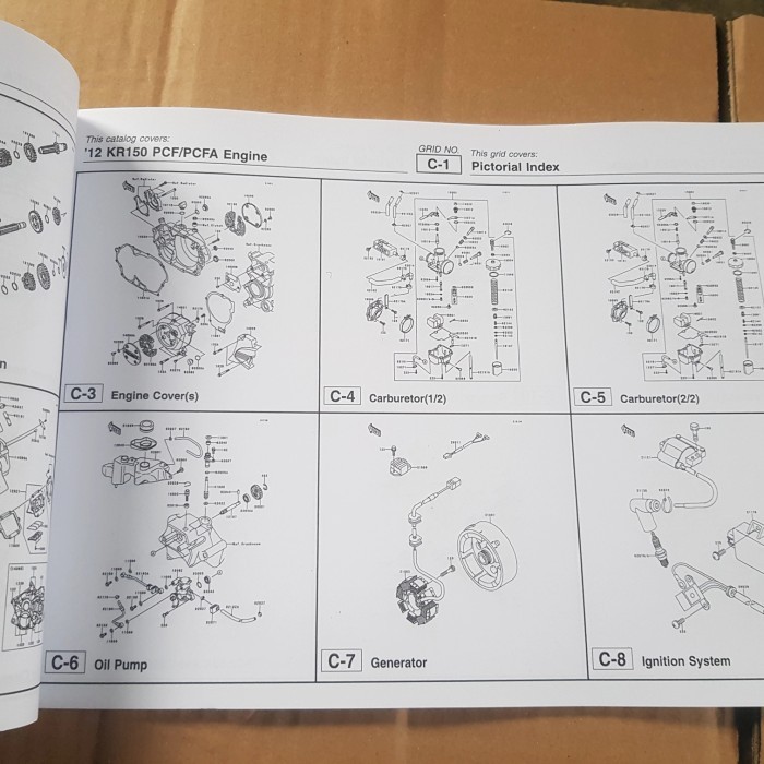 Buku Part Catalog Copian Kawasaki Ninja 150 Rr 2014 Termurah Langka
