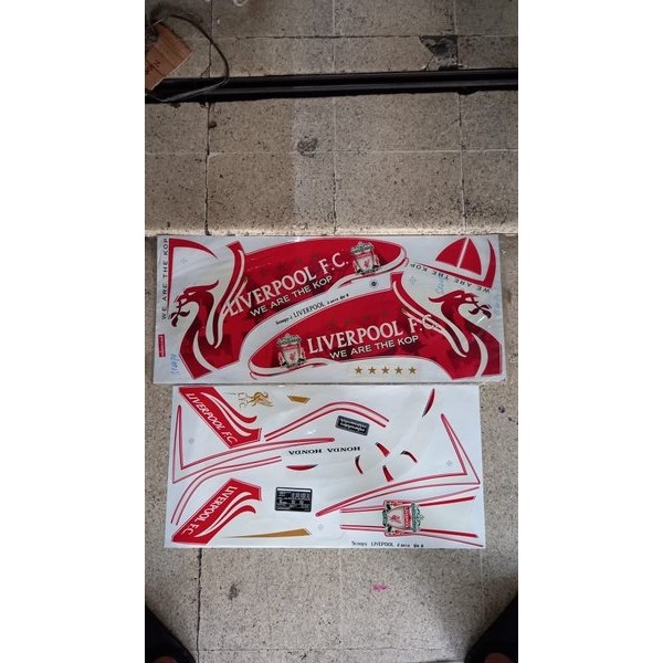 Original Impor Thailand Scoopy R Nos Striping Stiker Full Set Bodi Livery Lis Body Asli Original Sti