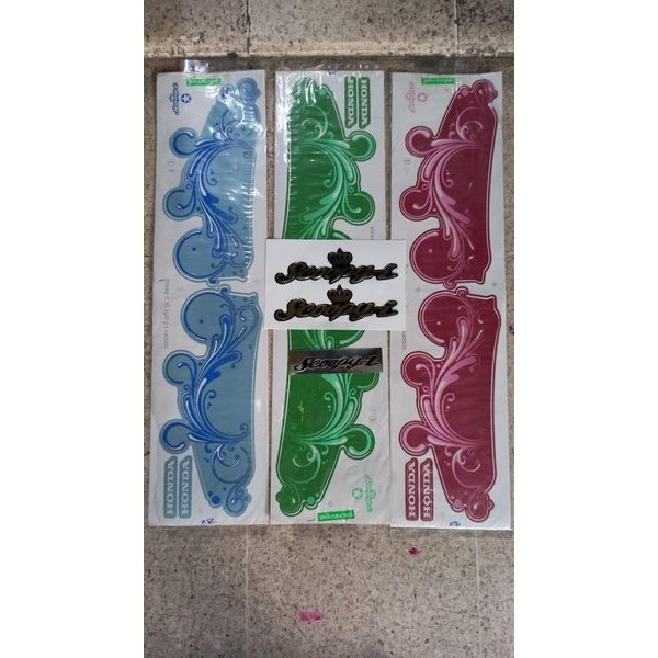 Original Impor Thailand Scoopy R Nos Striping Stiker Full Set Bodi Livery Lis Body Asli Original Sti