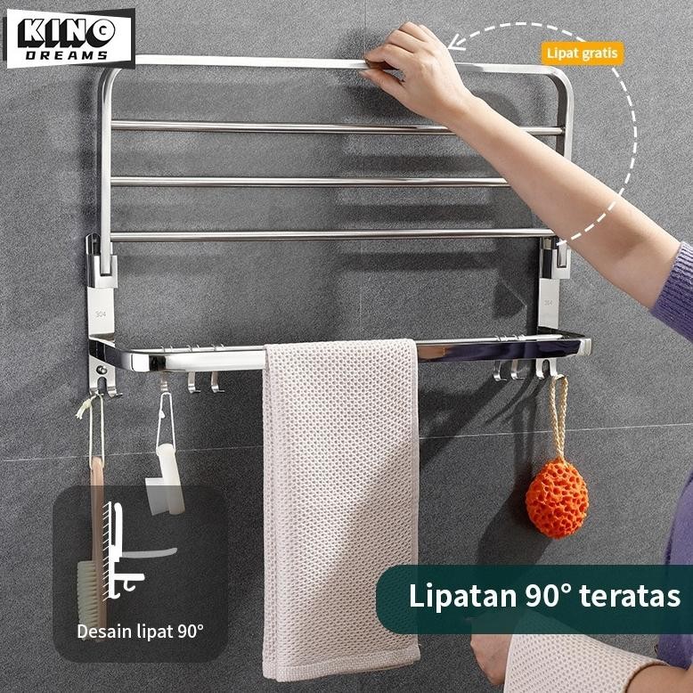 dap Rak Kamar Mandi Dinding Rak Bumbu Dapur Stainless Steel Rak Tempel Gantung