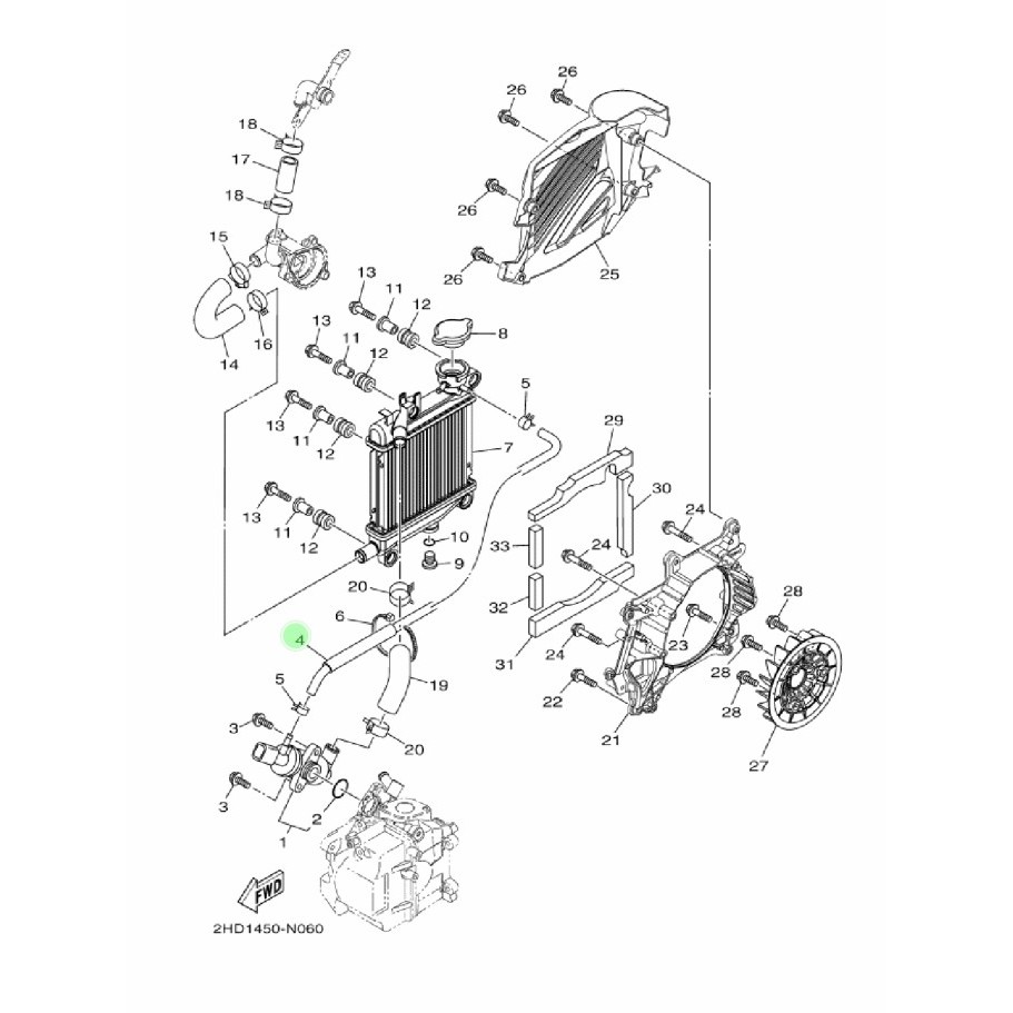 Selang Kecil Radiator Xeon Rc Gt Aerox 125 Ori 1Lb-E2463-00 Termurah Langka