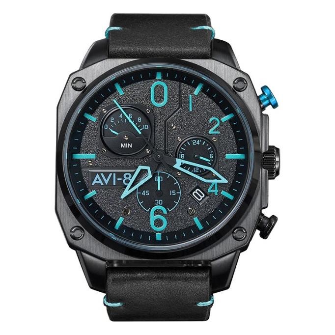 Sale Jam Tangan Pria Avi-8 Hawker Hunter Av-4052-05 Chronograph Men Black