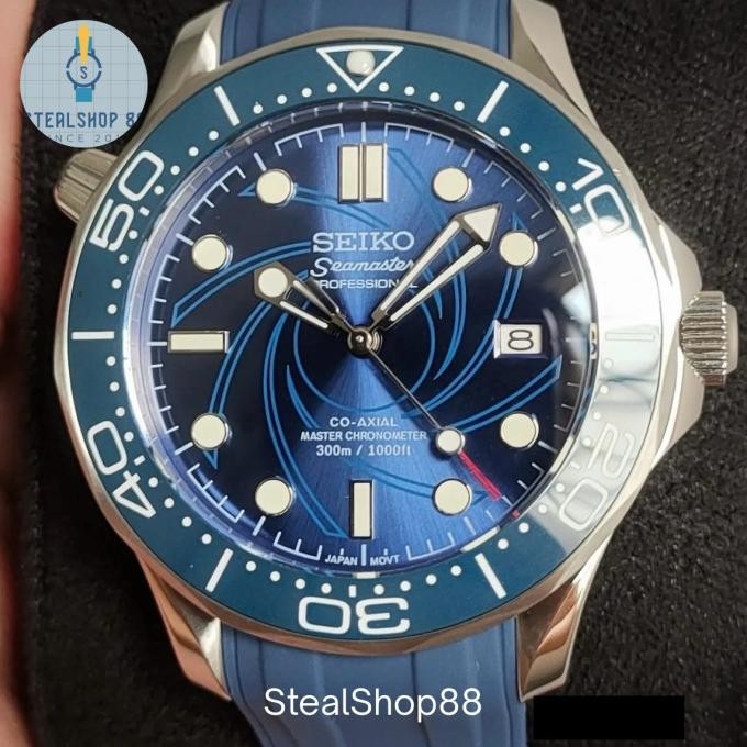 Promo Seiko Seamaster Blue Spectre 007 Co Axial Nh35 Automatic