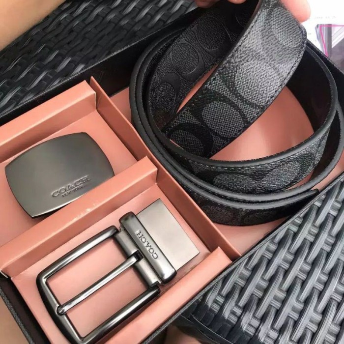 Ikat Pinggang Pria COACH 2in1 Set Gift box + Paperbag