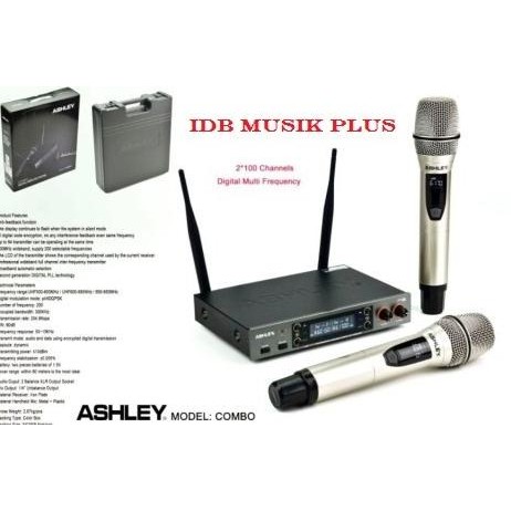 Mic Wireless With Anti Feedback Ashley Combo Original Ashley Berkualitas