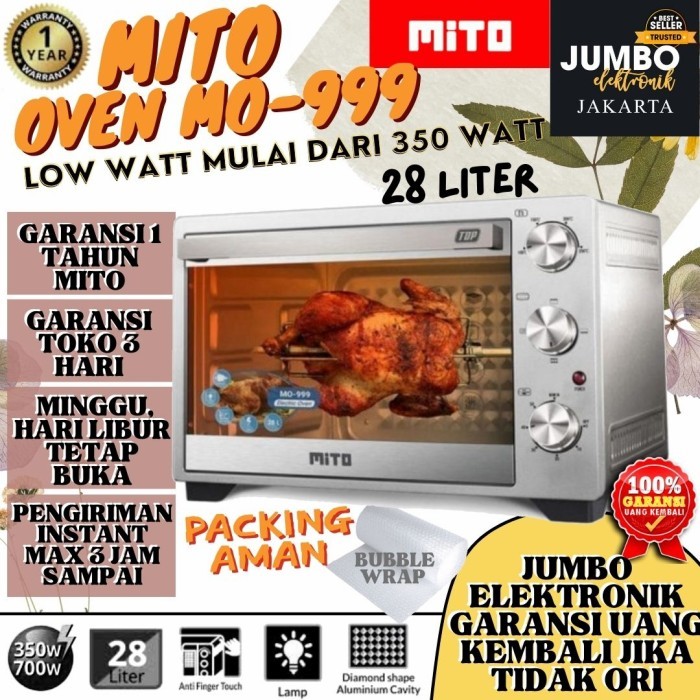 Oven Mito Mo 999 Top 28 Liter Electric Oven Listrik Mito Mo999 28L New