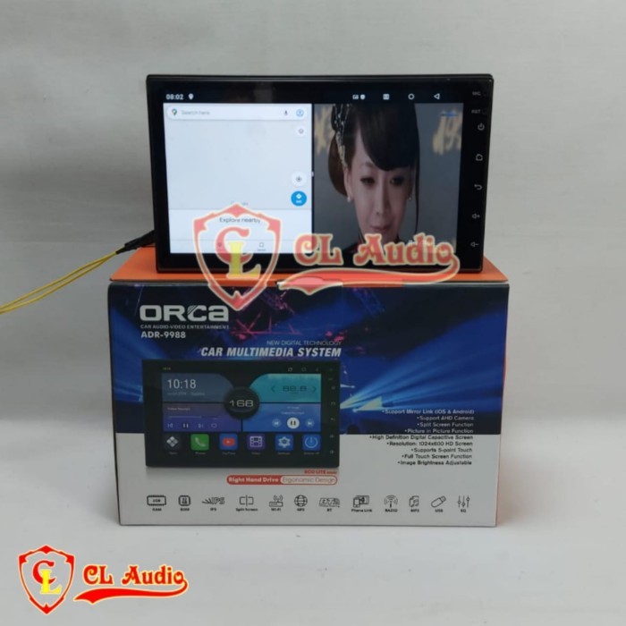 HEAD UNIT ANDROID ORCA 7 INCH ADR-9988 ECO SERIES