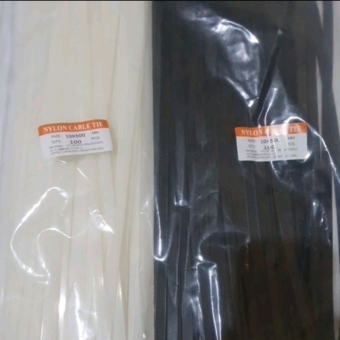 

Kabel Ties 10 X 500 MM Nylon Cable Tie ( Lebar 1 CM X Panjang 50 CM )