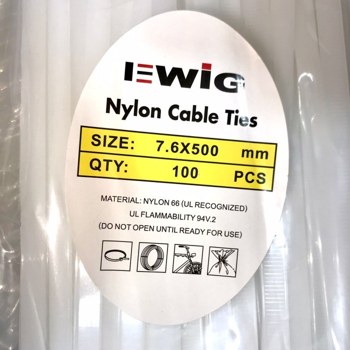 

TERLARIS! KABEL TIES MERK EWIG 500X7,6 MM @ 100 PCS