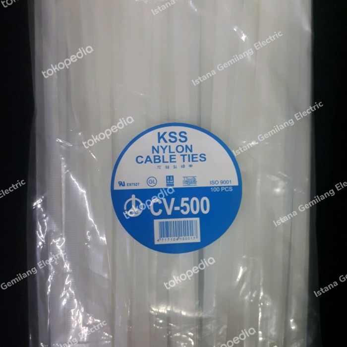 

cable ties Kabel Ties nylon KSS Cv 500 x 8 putih