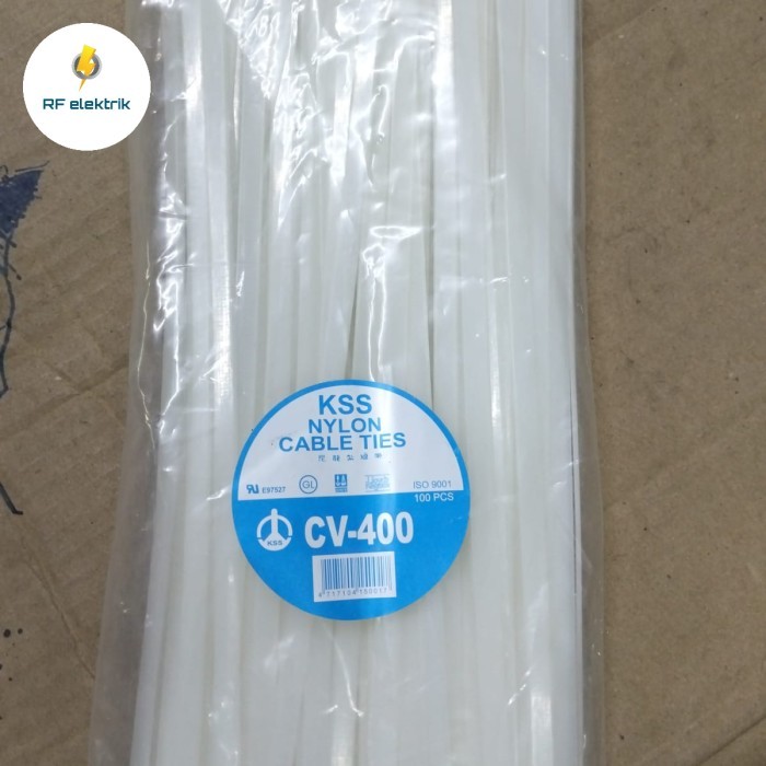 

KSS CV400 kabel ties 40cm x 7.6mm putih ready - Putih