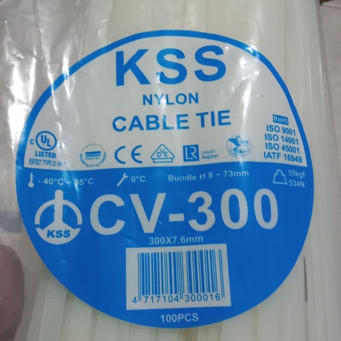 

HOT SALE! kabel ties kss CV-300 isi 100 pcs ( 7.6x300mm ) putih