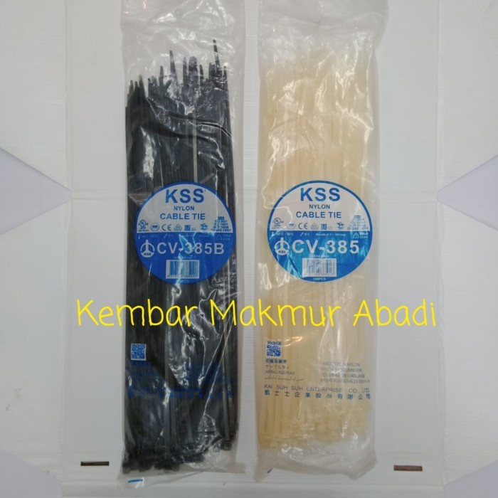 

HOT SALE! Kabel Ties KSS CV-385 (Putih/Hitam) / Cable Ties CV385 KSS / Ties KSS