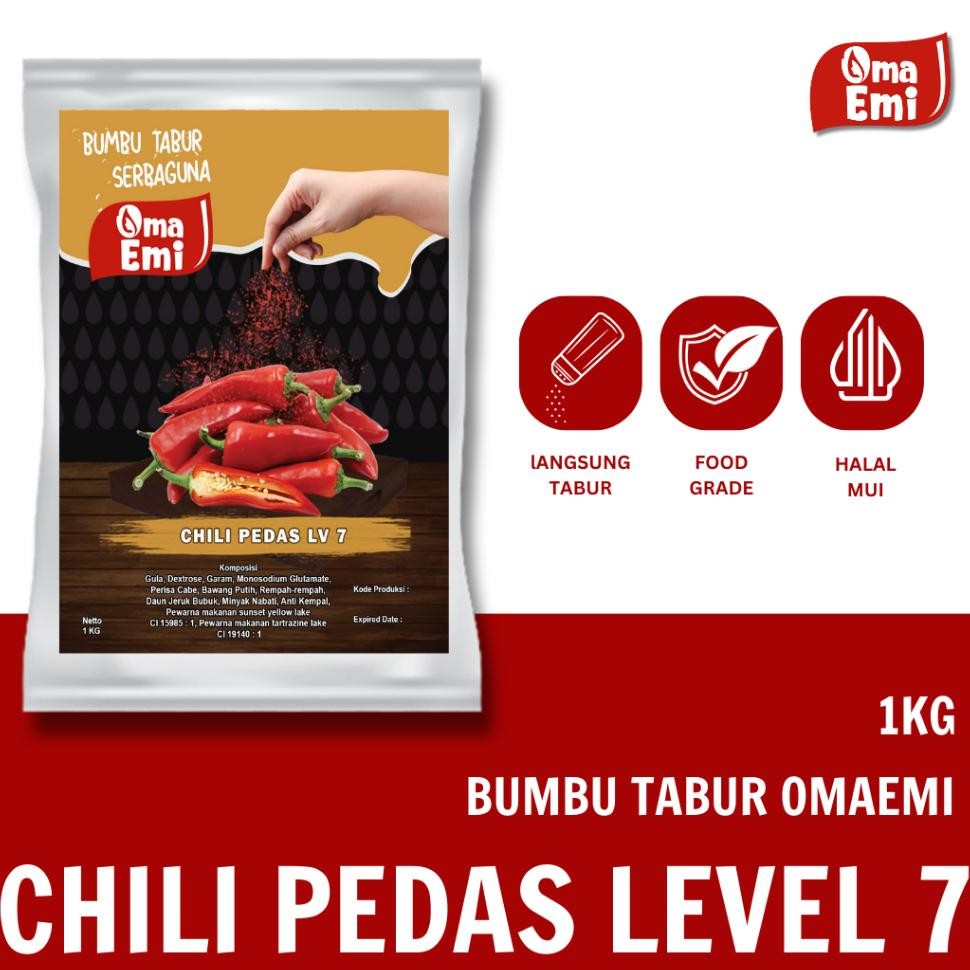 

Bumbu Tabur Cabe Chili Peda Level 7 1 G