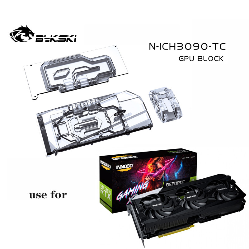 TZT Water Block Use for Inno3D RTX3080/3090 Backplane Water Cooling GPU Card / Full Cover Copper Rad
