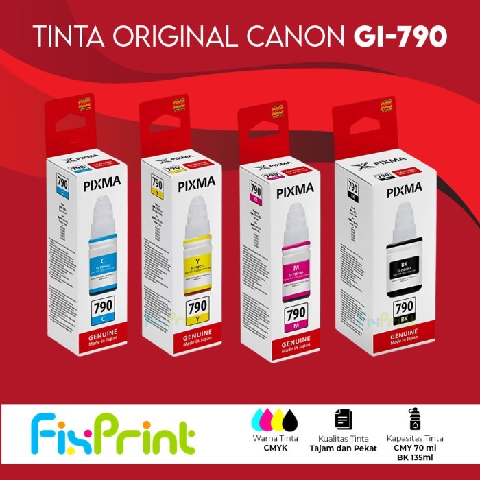

1 SET TINTA GI790 790 REFILL CANON G1010 G2010 G3010 G4010 G1000 G2010